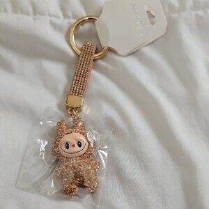 NWT Labubu Blingy Gold Keychain/ Bag Charm